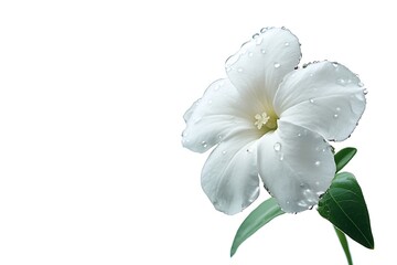 Obraz premium Close-up of a Pristine White Flower with Dew Drops