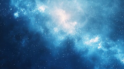 Naklejka premium Abstract Blue Nebula Glow Background