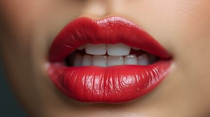 Fototapeta premium Close-up of female lips.