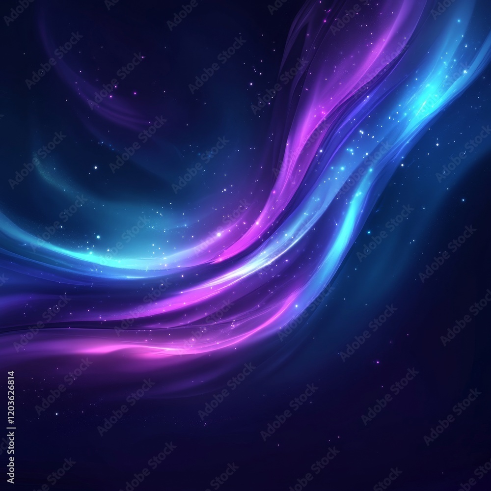 Poster vibrant colorful abstract background with light waves and swirls