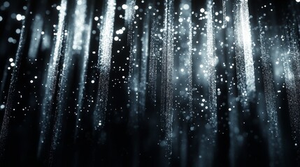Ethereal Sparkling Background with Glowing Particles and Light Rays