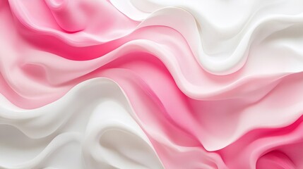 Obraz premium Clean and minimalistic frame with soft white and pink gradient, ideal for Valentine's Day, isolated on white 