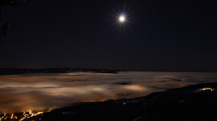 Nocturnal inversion over town