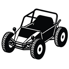 Custom Dune Buggy Vector Illustration  for Extreme Off-Road Adventures