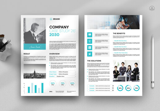 Company Case Study Flyer Layout