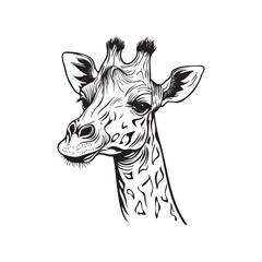 giraffe head vector