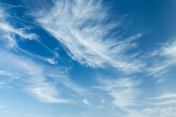 Peaceful and serene sky with clouds background