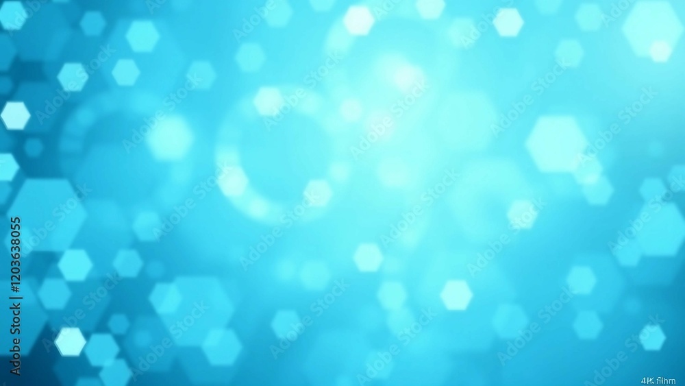 Aufkleber abstract light blue background with futuristic hexagons loop seamless animated technology backdrop