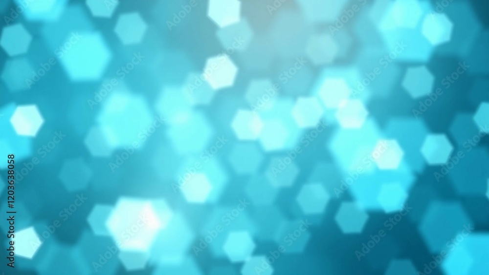 Poster abstract light blue background with futuristic hexagons loop seamless animated technology backdrop