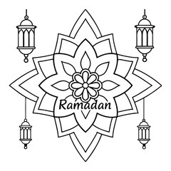 Elegant Ramadan Design with Hanging Lanterns