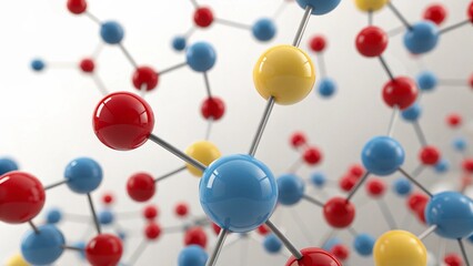 Obraz premium Abstarct Atom or molecular nanotechnology structure