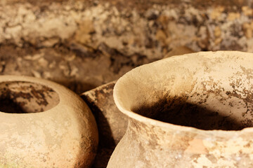 Earthware burried in a tomb. National Archeological Park of Tierradentro, Cauca, Colombia. Inza,...