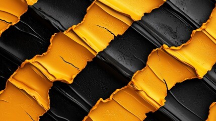 A rectangular background featuring black and yellow warning line striped pattern in diagonal direction, creating a bold and eye catching design.