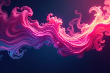 Intense neon smoke, swirling in a luminous abstract formation , motion, cosmic