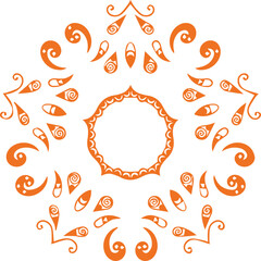 Beautiful flower art and mandala vector design