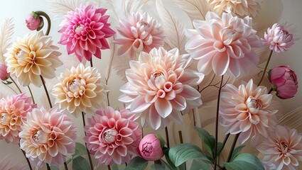 pink and white flowers