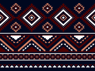 Southwest Aztec geometric Native American Mexican Navajo tribal ethnic boho indian texture ornament seamless pattern fabric colorful design vector for woven textile printing blanket rug carpet fashion