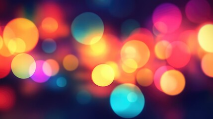 Obraz premium Colorful bokeh lights background. Blurred circle shapes. Multicolored blurry lights bokeh defocused abstract background for Christmas new year and celebration events.