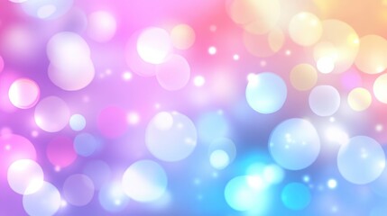 Fototapeta premium Colorful bokeh lights background. Blurred circle shapes. Multicolored blurry lights bokeh defocused abstract background for Christmas new year and celebration events, Abstract.