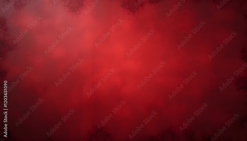 Poster Red Foggy Background with Subtle Splatter Marks