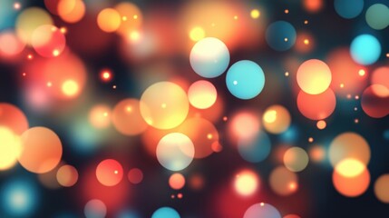 Obraz premium Colorful bokeh lights background. Blurred circle shapes. Multicolored blurry lights bokeh defocused abstract background for Christmas new year and celebration events, Abstract.