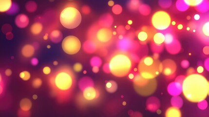 Fototapeta premium Colorful bokeh lights background. Blurred circle shapes. Multicolored blurry lights bokeh defocused abstract background for Christmas new year and celebration events, Abstract.
