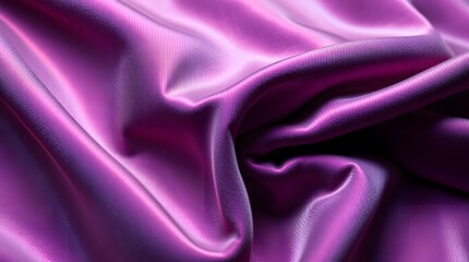 Obraz premium Luxurious Purple Silk Draped Fabric Soft Texture Rich Color