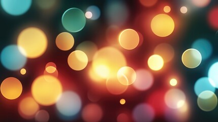 Colorful bokeh lights background. Blurred circle shapes. Multicolored blurry lights bokeh defocused abstract background for Christmas new year and celebration events.