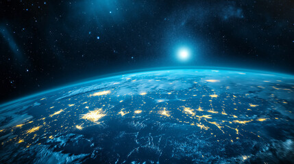 Obraz premium Sustainable data coming from Earth