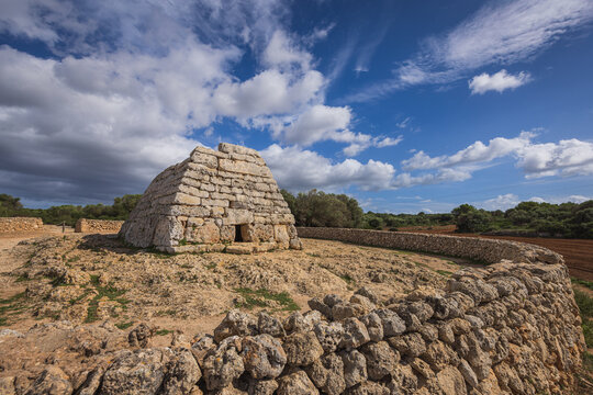 View to the ruins of The Naveta d'Es Tudons