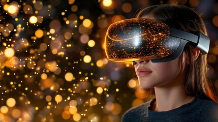 Obraz premium Virtual digital space portal technology background involves the use of cutting edge software and hardware to create immersive virtual environments where users can interact and navigate seamlessly betw