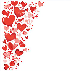 valentines day illustration of hearts card red love romantic couple