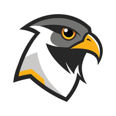 Eagle head color icon vector on White Background ,Vector Art Illustration on white background.