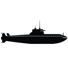 Fototapeta premium silhouette of a submarine