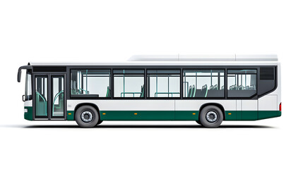 Modern Electric Bus with Futuristic Design on a White Background