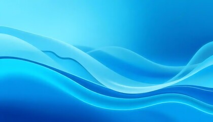 Fototapeta premium Abstract Blue Waves Smooth Flowing Design