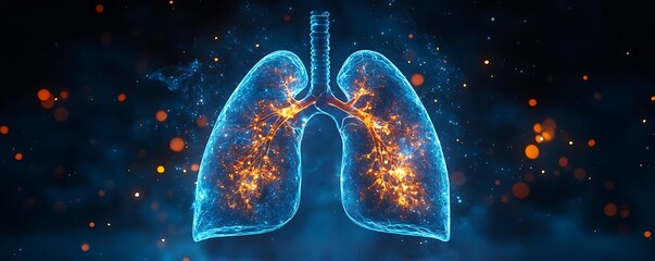 Exploring lung anatomy and function medical science digital art 3d conceptual