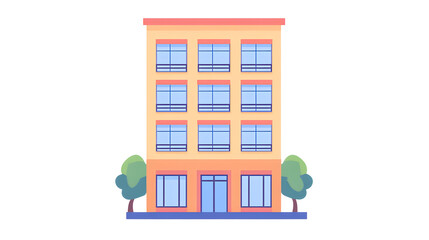 icons illustration of a modern building