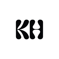 KH monogram logo design letter text name symbol monochrome logotype alphabet character simple logo