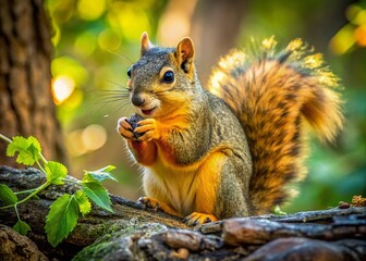 Obraz premium Eastern Fox Squirrel in Natural Habitat - Wildlife Photography