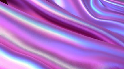 Obraz premium Iridescent Purple Silk Fabric Draped Softly Shimmering Light Background