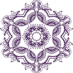 Beautiful flower art and mandala vector design