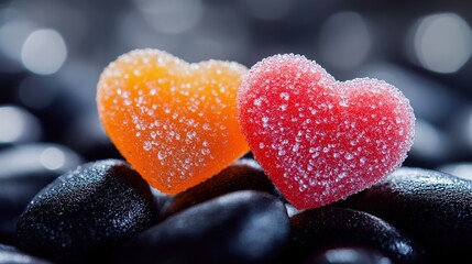 "Vibrant and Colorful Heart Wallpapers for a Joyous Valentine's Day Celebration"