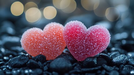 "Vibrant and Colorful Heart Wallpapers for a Joyous Valentine's Day Celebration"