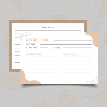 72 Blank Double Sided Recipe Cards for Bridal Shower and Wedding 4x6 Double Sided Eps Printable Free Download