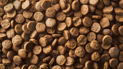 Kibble pet food texture poster with copy space