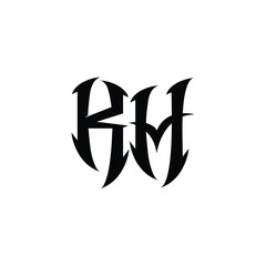 KH monogram logo design letter text name symbol monochrome logotype alphabet character simple logo