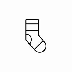 Warm wool sock clothing icon vector sign