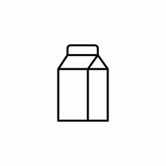 Milk carton dairy drink icon vector sign
