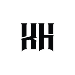 KH monogram logo design letter text name symbol monochrome logotype alphabet character simple logo